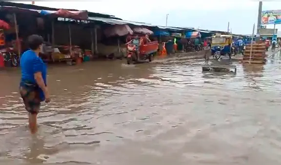 Lluvia de más de 5 horas inundó localidad fronteriza de Tumbes
