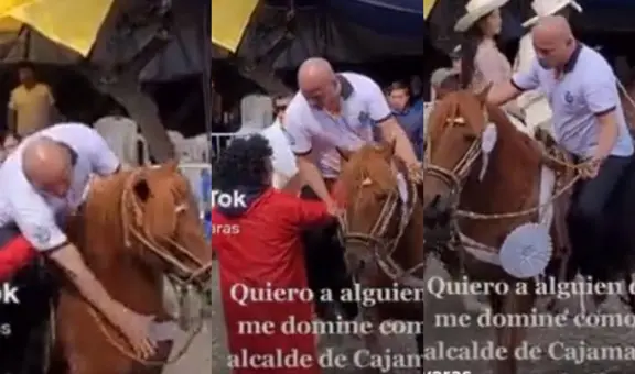 Captan a Joaquín Ramírez en bochornoso espectáculo durante los carnavales de Cajamarca