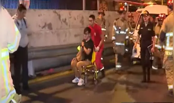 Miraflores: al menos 10 heridos dejó un choque entre una combi y un taxi