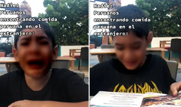 Niño llora desconsoladamente al encontrar comida peruana en el extranjero: "Bien barato"