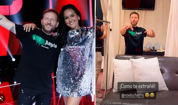 Daniela Darcourt y Noel Schajris: el divertido reencuentro de los exentrenadores de "La voz Perú"