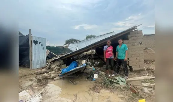 Familia lo pierde todo tras intensas lluvias acaecidas en Lambayeque