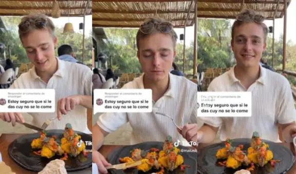 Suizo prueba cuy por primera vez y su reacción sorprende: “Delicioso”