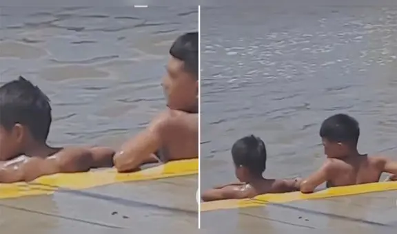 "Parecía lago, pero era inundación": niños se dan un baño en calle piurana y video se hace viral