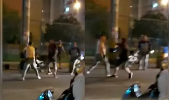 Comas: inquilinos de condominio se pelean con armas blancas frente a caseta de la Municipalidad