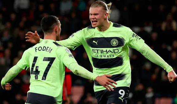 Manchester City ganó 4-1 al Bournemouth y no pierde de vista el título de la Premier League