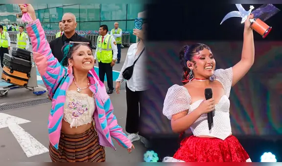 Fans de Milena Warthon alborotan el Jorge Chávez tras su llegada a Lima con Gaviota de Plata