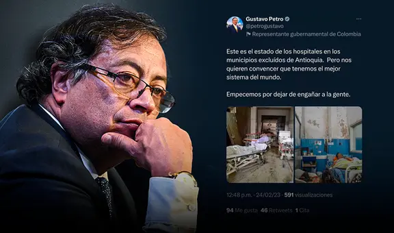 Gustavo Petro critica el sistema de salud de Colombia usando fotos de un hospital en Venezuela
