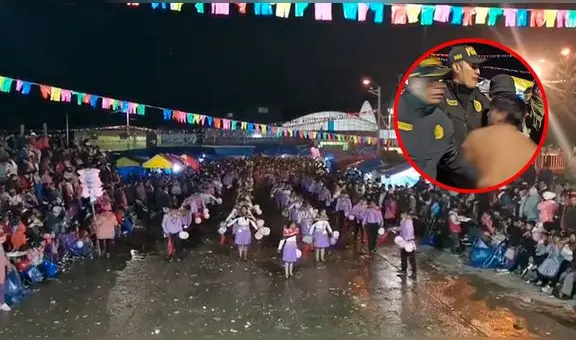 Carnavaleros pasean desnudo a ladrón de celulares en Huancavelica