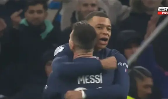 Messi y Mbappé se juntaron y marcaron los 2 goles del PSG ante el Marsella