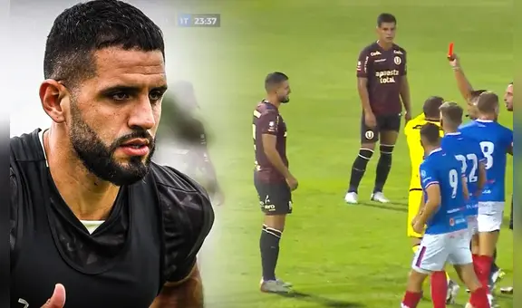 Universitario: Di Benedetto buscó al árbitro tras la expulsión y sus compañeros lo detuvieron