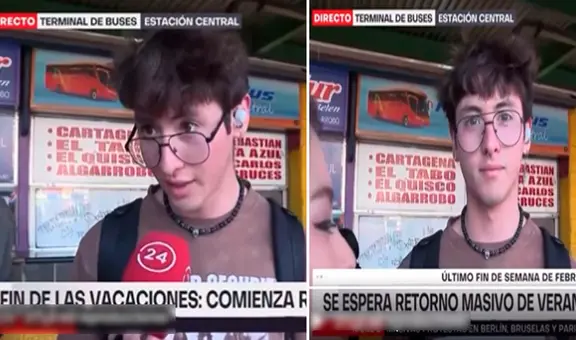 La inesperada respuesta que dio un turista chileno a reportera en vivo: “Voy a drogarme”