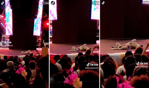 ¡La estrella del evento! Perrito se queda dormido en pleno escenario durante concierto de cantante