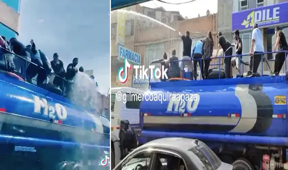 “Juliaca es otro nivel”: ciudadanos usaron cisterna para celebrar carnavales en Puno