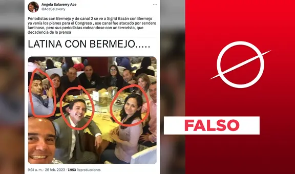 Es falsa la supuesta imagen del congresista Guillermo Bermejo reunido con periodistas de Latina