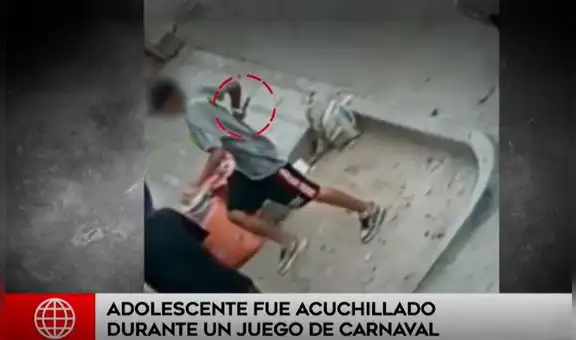 SMP: acuchillan a menor de 15 años durante juego por carnavales
