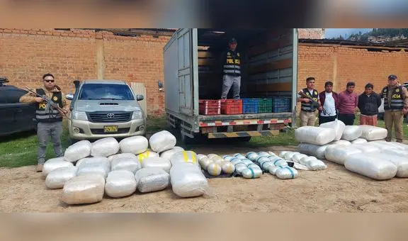 Con 507 kilos de droga capturan a 3 sujetos que pertenecerían a la red criminal Los Patrones de Succha