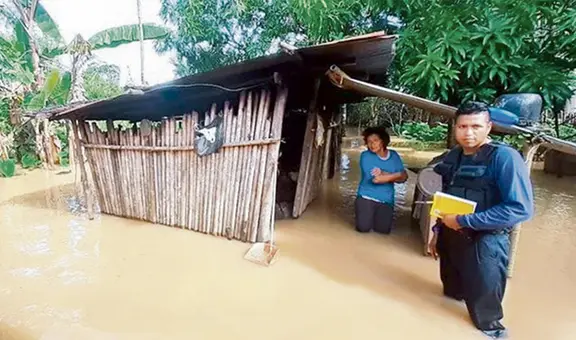 Lluvias intensas causan desbordes y derrumbes en el centro del país