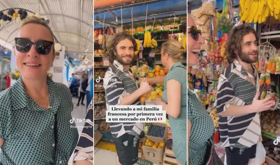 Lleva a su familia francesa a un mercado de Perú por primera vez y se impresiona: “Gracias, casera”