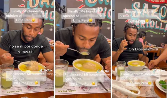 Estadounidense prueba caldo de gallina por primera vez y su reacción se hace viral: "Es asombroso"