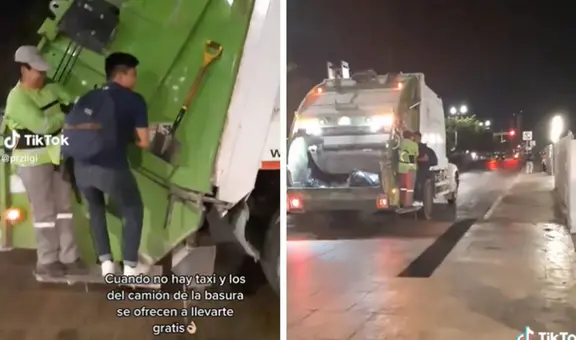Trabajadores de limpieza le dan 'aventón' a joven que se quedó sin transporte para volver a su casa