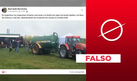 No, este video no muestra a mapuches en Argentina siendo desalojados con estiércol