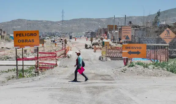 Arequipa: reinician obras en vía que comenzó hace 4 años