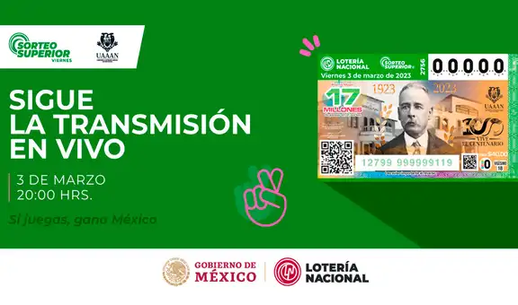 Sorteo Superior: Resultados de la Lotería Nacional HOY, 3 de marzo EN VIVO