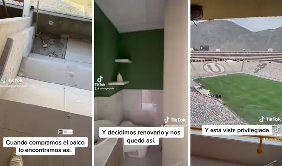 Peruanos compran un palco en el Estadio Monumental, lo remodelan y el resultado final se hace viral