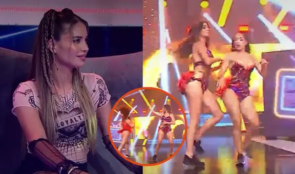 ¿Nerviosa? Luciana Fuster se equivoca en secuencia de baile ante presencia de Flavia Laos