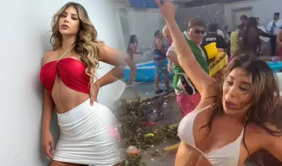 Gabriela Serpa sufre fuerte caída al jugar carnavales con elenco de “JB en ATV”: “Me dolió”