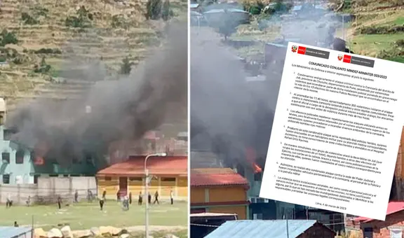 Protestas en el sur: Ministerio de Defensa e Interior condenan ataque a comisaría en Puno