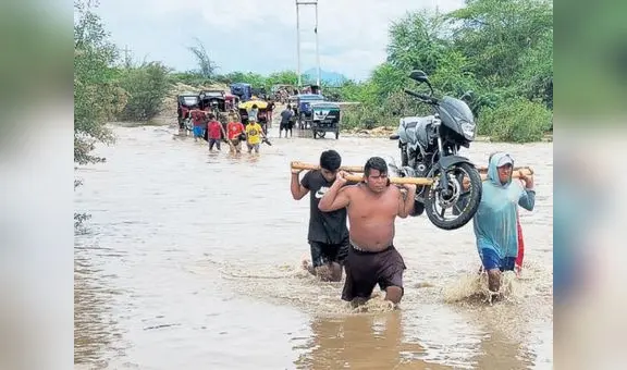 Lluvias cierran caminos y activan más de 90 cuencas en Piura