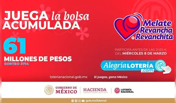 Sorteo Melate: Resultados de la Lotería Nacional HOY 8 de marzo