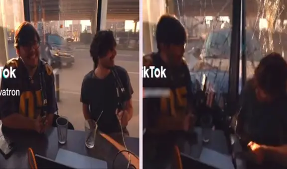 Salvan de milagro: jóvenes quedan en shock al ver que auto choca contra ellos cuando grababan podcast