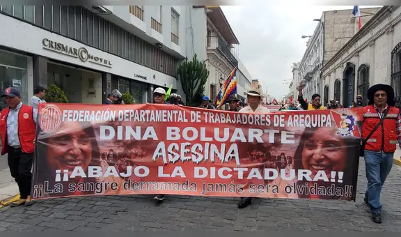 Marchas en Arequipa: protestas reiniciaron por muerte de soldados puneños