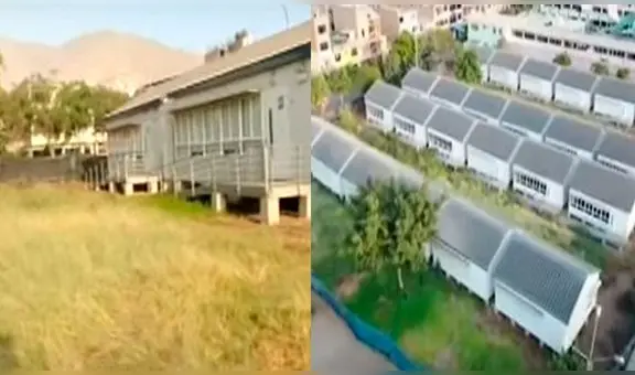 SJL: colegio temporal instalado en gobierno de Vizcarra nunca funcionó y ahora es un fumadero