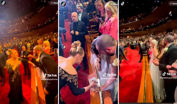 ¿No hubo luna de miel? Recién casados asisten a concierto de Adele con los trajes de novios