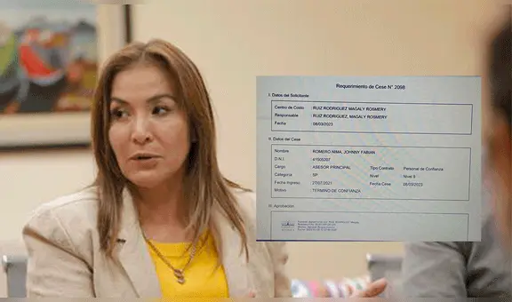 Magaly Ruiz despide a su asesor acusado de cobrar cupos a extrabajador del Congreso