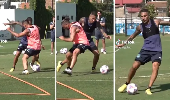 Paolo Guerrero se lució en el entrenamiento de Racing con golazo tras bicicleta y 'huachita'