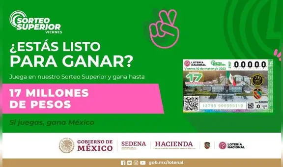 Sorteo Superior: Resultados de la Lotería Nacional HOY, 10 de marzo EN VIVO