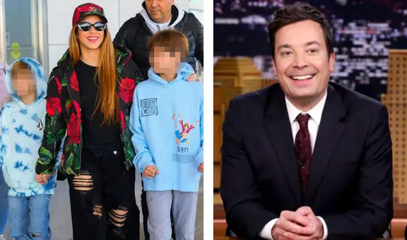Shakira llegó a Nueva York junto con sus hijos para presentarse en show de Jimmy Fallon