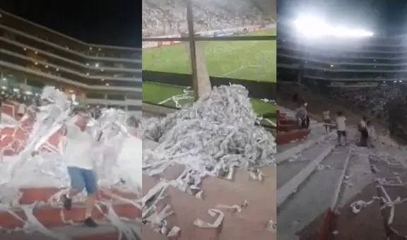 Hinchas de Universitario limpiaron tribuna norte tras victoria en la Sudamericana ante Cienciano