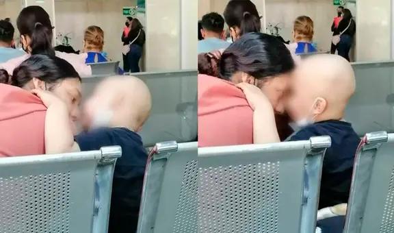 Madre e hijo protagonizan conmovedora escena en su lucha contra el cáncer: "¿Estaré bien, mamá?"