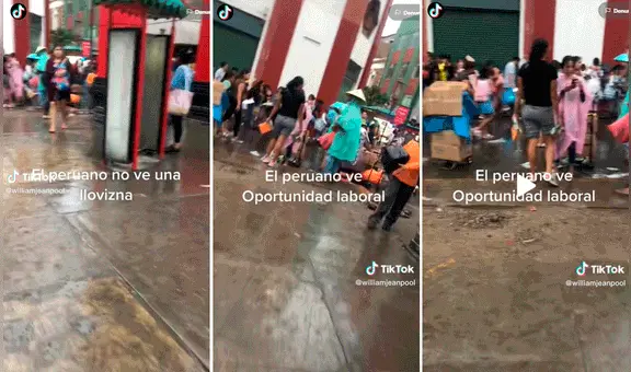 Emprendedores peruanos ven oportunidad laboral ante lluvias: venta de capas plásticas para la ropa