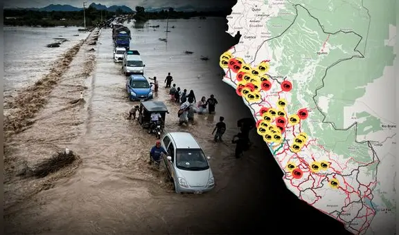 Ciclón Yaku: estas son las carreteras bloqueadas por lluvias, huaicos e inundaciones en el país