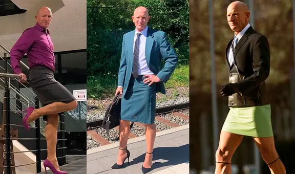 Hombre usa faldas y tacos tras admitir que le aburre la prenda masculina: “Veo la ropa sin género”