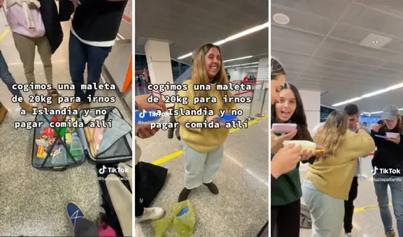 Jóvenes tuvieron que comer 10 kilos de comida para que su equipaje pase en el aeropuerto