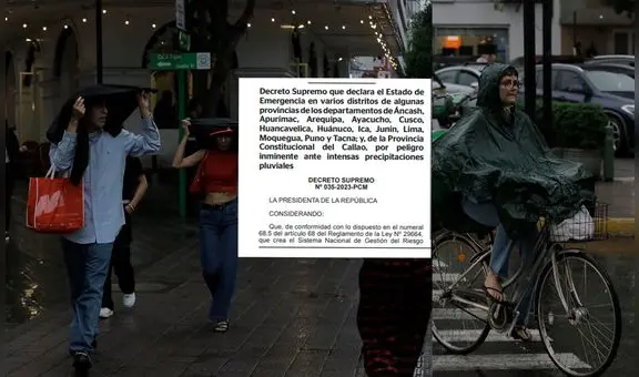 Declaran en estado de emergencia distritos de Lima y Callao por intensas lluvias