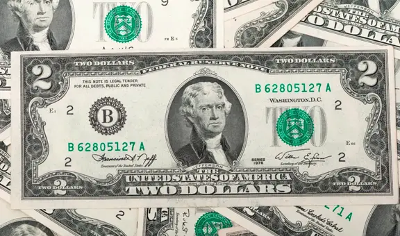 ¿Cuáles son los billetes de 2 dólares que pueden llegar a costar hasta 4.500 dólares?